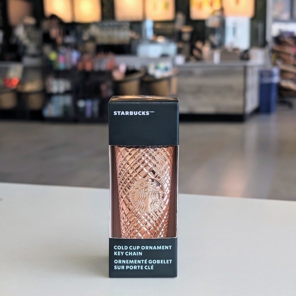 Starbucks 2023 Holiday Rose Gold Keychain | Brand New